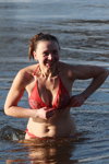 Epiphany Bathing. 2014 (looks: red swimsuit)
