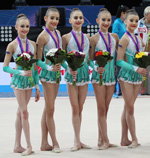 Церемонія нагородження юніорок на Чемпіонаті Європі (Мінськ 2015)
