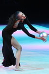 Маргарита Мамун. Шоу звёзд художественной гимнастики — Чемпионат Европы 2015. Минск (наряды и образы: чёрное вечернее платье с разрезом)