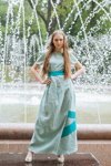 Купальский показ нарядов от белорусского легпрома (наряды и образы: бирюзовое платье с запахом)