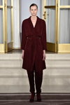 Veronica B. Vallenes show — Copenhagen Fashion Week AW15/16 (looks: burgundy trench coat, burgundy trousers)