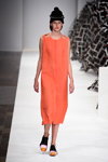 Ellen Vang. Henrik Vibskov show — Copenhagen Fashion Week SS16 (looks: coral dress)