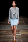 Показ Mardou&Dean — Copenhagen Fashion Week SS16 (наряды и образы: серая куртка, голубая юбка)