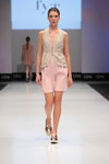 British Higher School of Art&Design show — CPM FW15/16 (looks: pink shorts, beige vest)