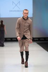 British Higher School of Art&Design show — CPM FW15/16 (looks: beige men's suit, brown boots)