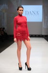 Dana Pisarra lingerie show — CPM FW15/16 (looks: red lace jumper)