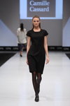 Pokaz Designerpool — CPM FW15/16 (ubrania i obraz: sukienka czarna, rajstopy czarne, półbuty czarne)