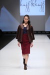 Designerpool show — CPM FW15/16 (looks: brown leather cape, burgundy skirt, brown boots)