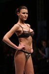 Playboy lingerie show — CPM FW15/16 (looks: black transparent guipure bra, black transparent guipure briefs)