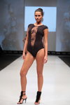 Playboy lingerie show — CPM FW15/16 (looks: black bodysuit, black sandals)
