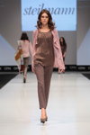 Steilmann, UNQ show — CPM FW15/16 (looks: pink cardigan, brown top)