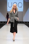 Steilmann, UNQ show — CPM FW15/16 (looks: knitted grey cardigan, black midi skirt)