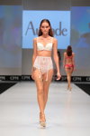 Aubade show — CPM SS16 (looks: white bra, white briefs, nude transparent stockings with lace top, white lace garter belt)
