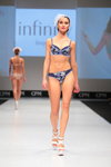 Infinity Lingerie lingerie show — CPM SS16 (looks: blue bra, blue briefs, white sandals)