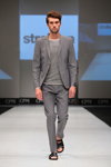 Strellson show — CPM SS16 (looks: grey men's suit, grey t-shirt)