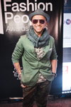 Igor Gulyaev. Fashion People Awards 2015 (looks: green blazer, camouflage t-shirt)