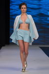 Viola Spiechowicz show — FashionPhilosophy FWP SS16 (looks: sky blue swimsuit, sky blue shorts)