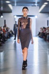 Pokaz Cher Nika by Cherkas — Lviv Fashion Week AW15/16 (ubrania i obraz: sukienka czarna przejrzysta, skarpetki czarne, półbuty czarne)