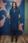 Prezentacja Ksenia Serbin — Lviv Fashion Week AW15/16 (ubrania i obraz: palto niebieskie, rajstopy niebieskie)