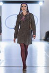 Nikonova show — Lviv Fashion Week AW15/16 (looks: grey coat, burgundy tights, braid)