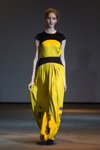 Chernikova show — Lviv Fashion Week SS16 (looks: black and yellow dress)