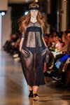 Lesia Semi show — Lviv Fashion Week SS16 (looks: black transparent dress, black briefs)