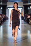 Natasha TSU RAN show — Lviv Fashion Week SS16 (looks: black dress with slit)