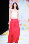 Laroom show — MBFWRussia SS2016 (looks: white crop top, red maxi skirt)