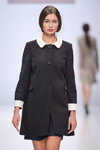 Ksenia Pochebut. ELEMA by Aiplatov show — Moscow Fashion Week SS16 (looks: black coat)
