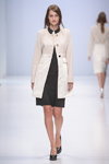ELEMA by Aiplatov show — Moscow Fashion Week SS16 (looks: beige mini coat, black dress)