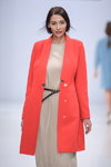 ELEMA by Aiplatov show — Moscow Fashion Week SS16 (looks: beige dress, coral coat)