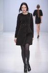ELEMA by Aiplatov show — Moscow Fashion Week SS16 (looks: black coat, black tights, black boots)
