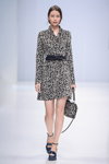 ELEMA by Aiplatov show — Moscow Fashion Week SS16 (looks: grey coat with leopard print, grey bag with leopard print)