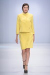 ELEMA by Aiplatov show — Moscow Fashion Week SS16 (looks: black pumps, yellow skirt suit)