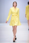 ELEMA by Aiplatov show — Moscow Fashion Week SS16 (looks: yellow coat, black pumps)