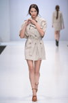 ELEMA by Aiplatov show — Moscow Fashion Week SS16 (looks: beige trench coat, brown pumps)