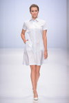 GV Galina Vasilyeva show — Moscow Fashion Week SS16 (looks: white shirtdress, white pumps)