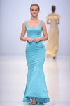 GV Galina Vasilyeva show — Moscow Fashion Week SS16 (looks: turquoiseevening dress)