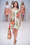 Vemina show — Moscow Fashion Week SS16 (looks: printed dress, printed bag)