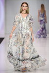 Vemina show — Moscow Fashion Week SS16 (looks: printedevening dress)