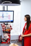 Финалистки "Мисс Россия 2015" посетили офис Kira Plastinina (наряды и образы: красный жилет, красная спортивная куртка; персона: Кира Пластинина)