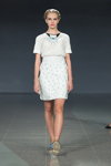 Показ Naira Khachatryan — Riga Fashion Week SS16 (наряды и образы: белый топ, белая юбка)