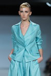 Natālija Jansone show — Riga Fashion Week SS16 (looks: turquoise skirt suit)