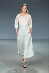Pohjanheimo show — Riga Fashion Week SS16 (looks: white blouse, sky blue midi skirt)