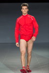 Status By Shtamguts show — Riga Fashion Week SS16 (looks: red shirt, red underpants)