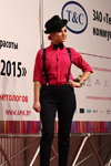 Creative makeup — Roza vetrov - HAIR 2015 (looks: black hat, black trousers, fuchsia blouse, black bow-tie)