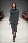 Annette Görtz show — Ukrainian Fashion Week FW15/16 (looks: grey dress, grey jumper, black sheer tights)