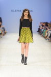 Elena Burba show — Ukrainian Fashion Week FW15/16 (looks: black jumper, yellow skirt)