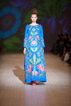 Iryna DIL’ show — Ukrainian Fashion Week FW15/16 (looks: sky blue flowerfloral dress)