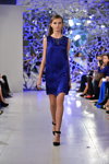 Pokaz Anastasiia Ivanova — Ukrainian Fashion Week SS16 (ubrania i obraz: półbuty czarne, sukienka mini niebieska)